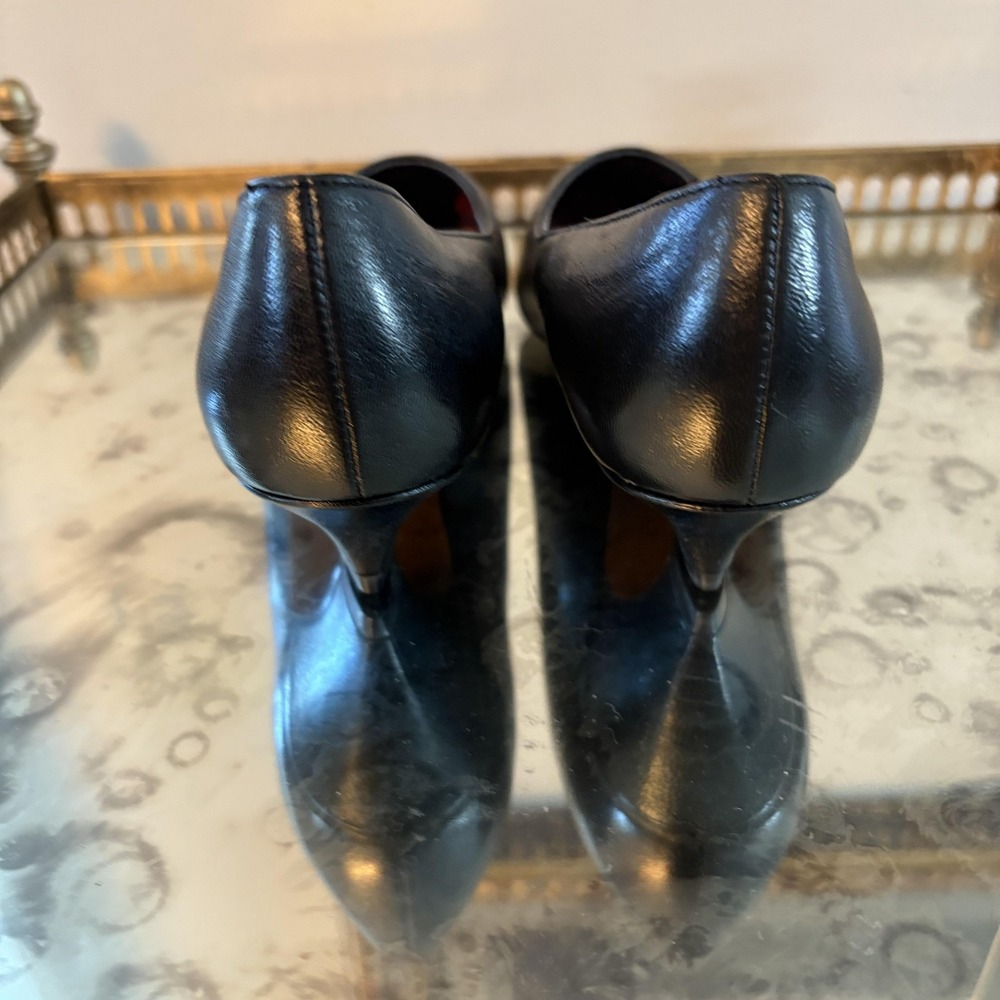 Vintage Town & Country Shoes Womens Size 6.5 Leather Unpump Comfort Heels USA 80 - Picture 5 of 11